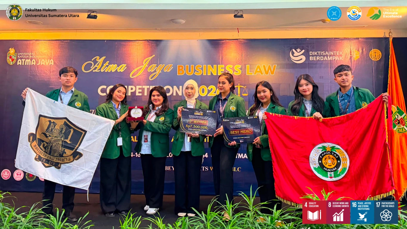 Delegasi BLS FH USU Torehkan Prestasi Gemilang di Atma Jaya Business Law Competition 2026